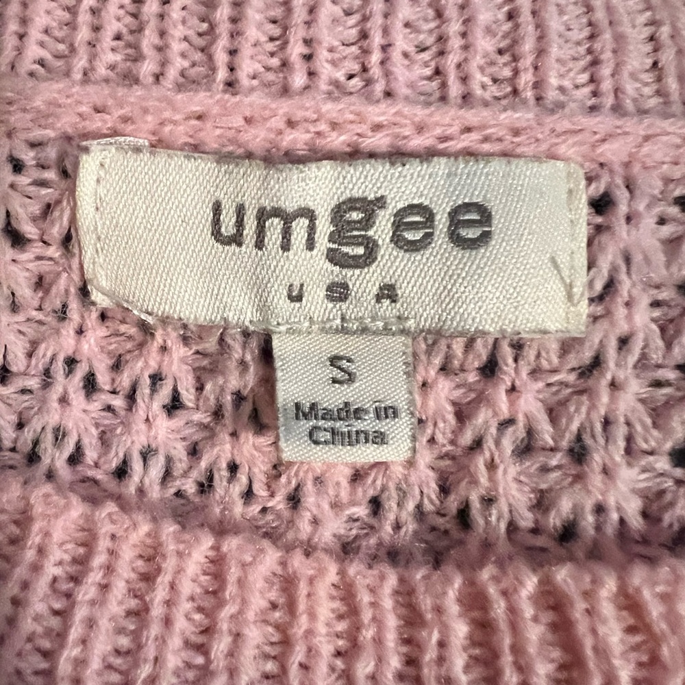 Umgee Pink, Red, Yellow, and Brown Striped Sweater - Picture 6 of 6